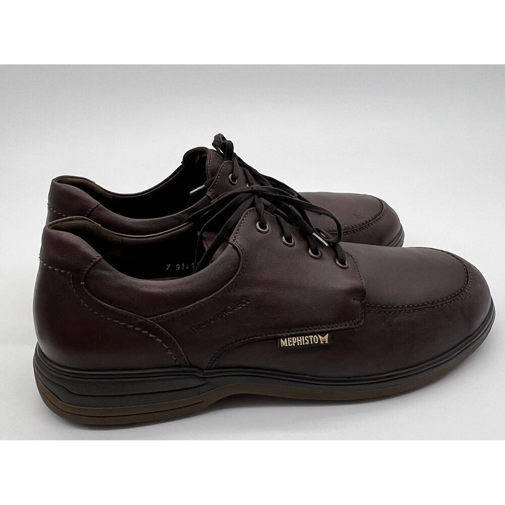 Mephisto Douk Air Jet Hydro Protect Chestnut Brown Leather Oxfords Sz 13 Shoes